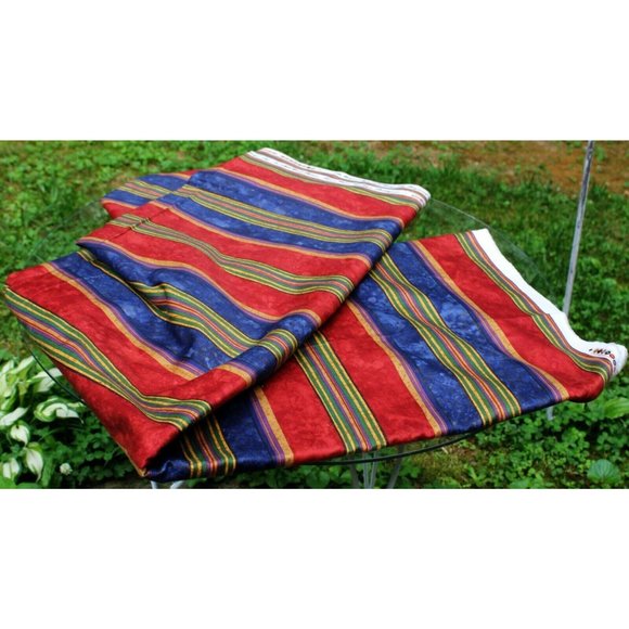 BTY Raymond Waites Designs Mill Creek Fabric Crockery Stripe Scotchgard Protect - Picture 3 of 10